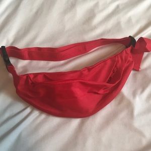 Red fanny pack